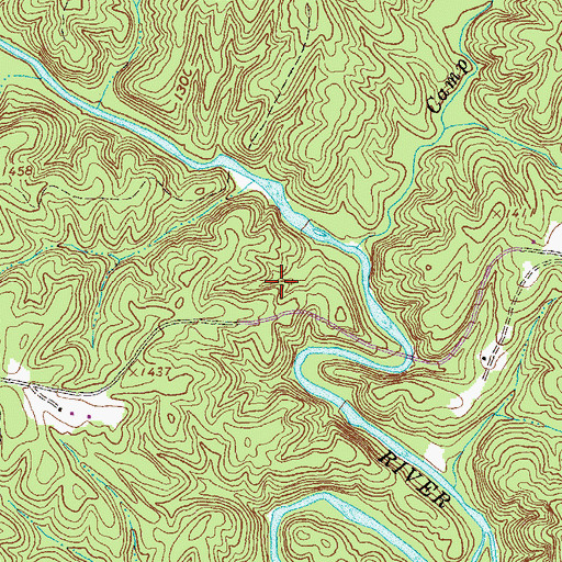 Topographic Map of Gayden Shaft, GA