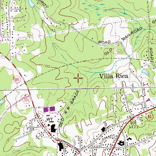 Topographic Map of Clopton Mine, GA