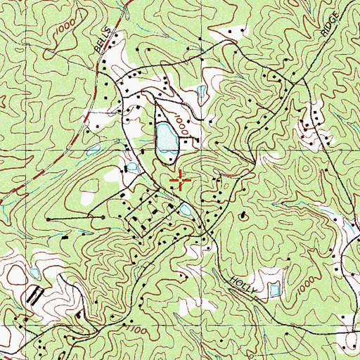 Topographic Map of Clarkston Mine, GA