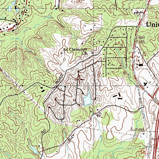 Topographic Map of Macou Prospect, GA