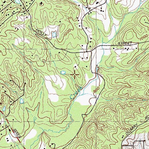 Topographic Map of Putnam Mine, GA