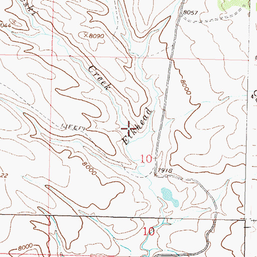 Topographic Map of Circle Creek, CO