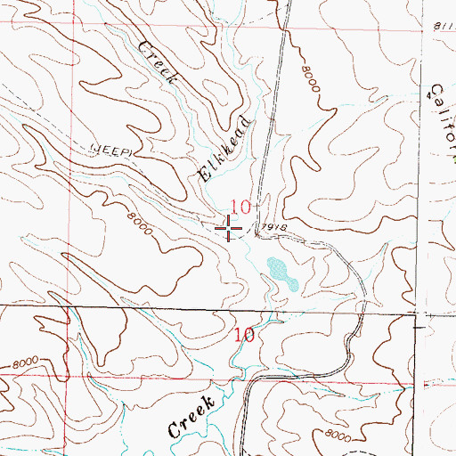 Topographic Map of Jokodowski Creek, CO