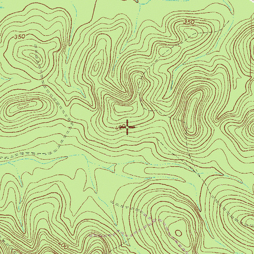 Topographic Map of State of Georgia, GA