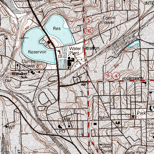 Topographic Map of City Pumping Station Number 1, GA