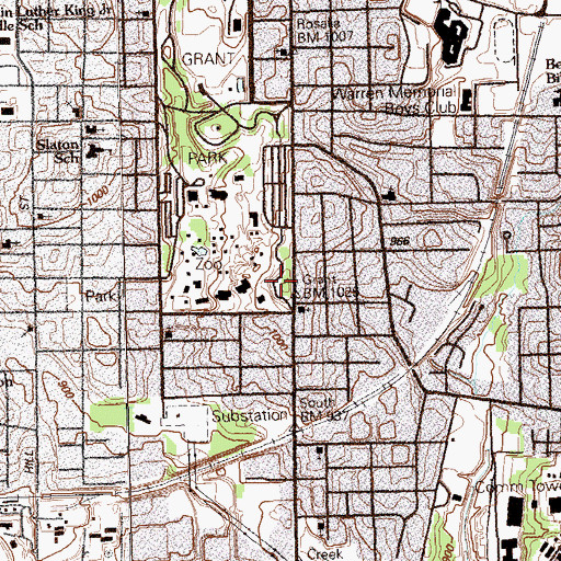 Topographic Map of Dabneys Hill, GA
