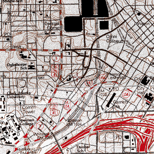 Topographic Map of Snake Nation (historical), GA