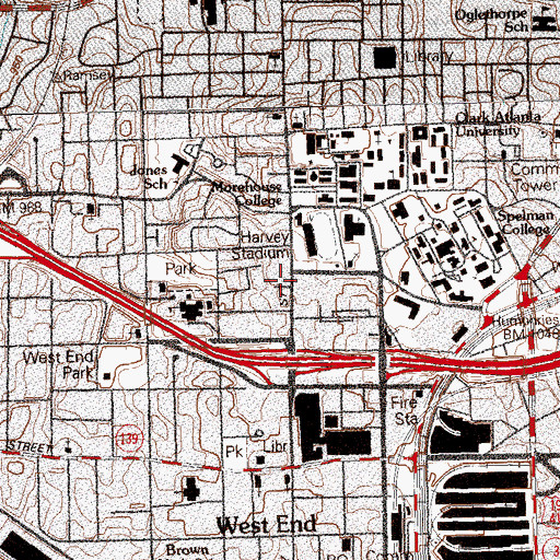 Topographic Map of The Homestead (historical), GA