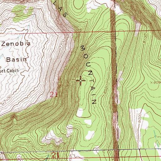 Topographic Map of Douglas Mountain, CO