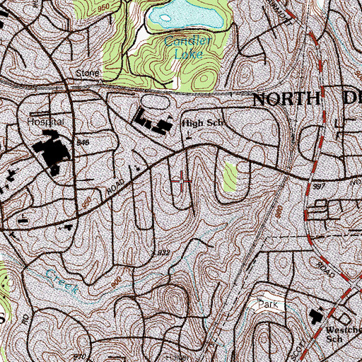 Topographic Map of Emory Estates, GA