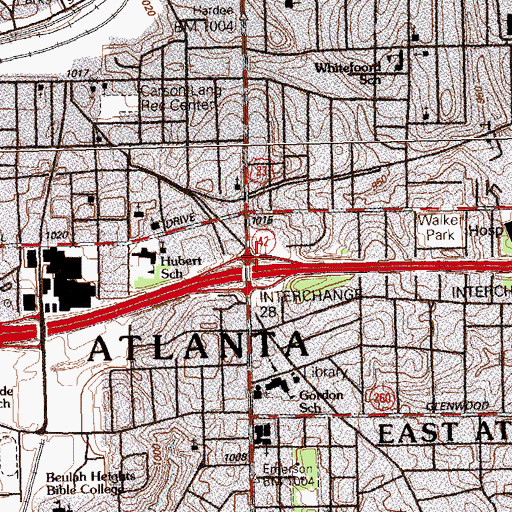 Topographic Map of Leggetts Hill, GA