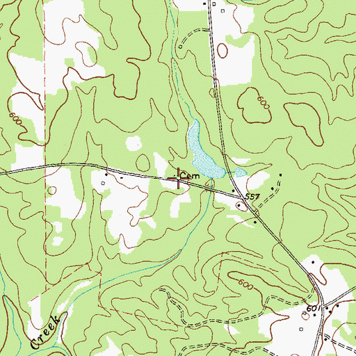 Topographic Map of Chapman Cemetery, GA