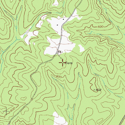 Topographic Map of Finley Cemetery, GA