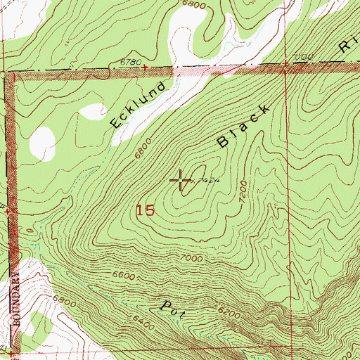 Topographic Map of Black Ridge, CO