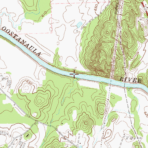 Topographic Map of Fricks Ferry (historical), GA