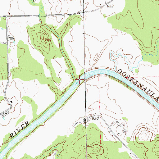 Topographic Map of Lays Ferry (historical), GA