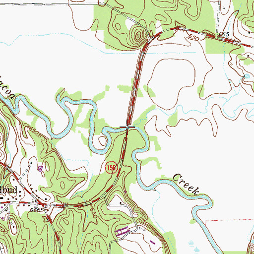 Topographic Map of Nesbits Bridge, GA