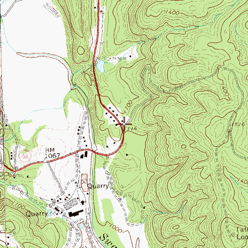 Topographic Map of Daniels, GA