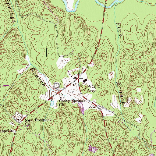 Topographic Map of Holley, GA