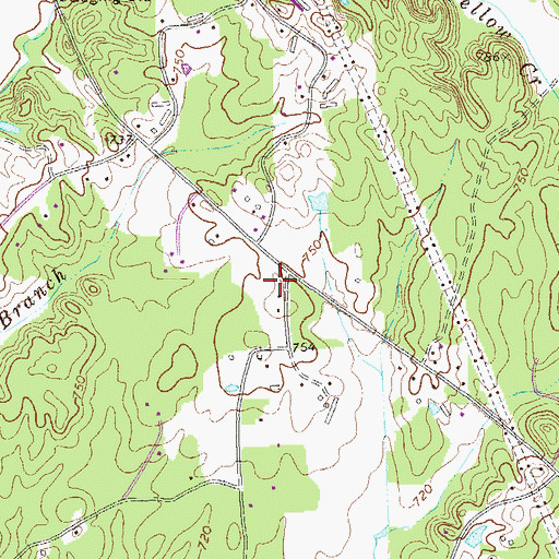 Topographic Map of Lower Oak Grove School (historical), GA