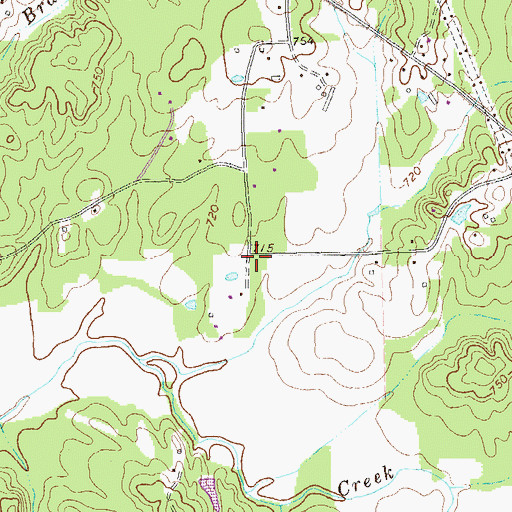Topographic Map of Old Fashion Baptist Church, GA