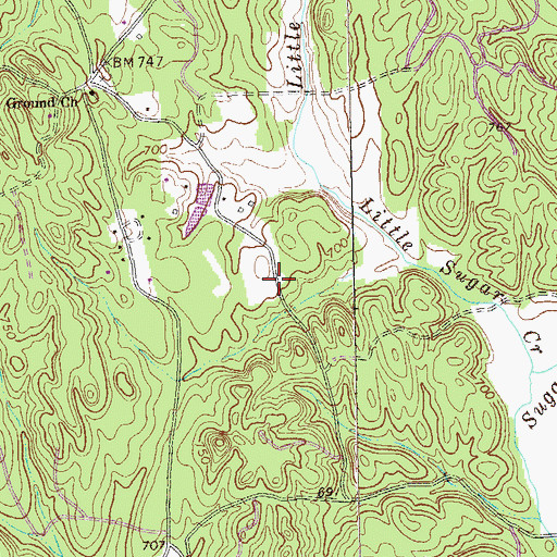 Topographic Map of Wells (historical), GA