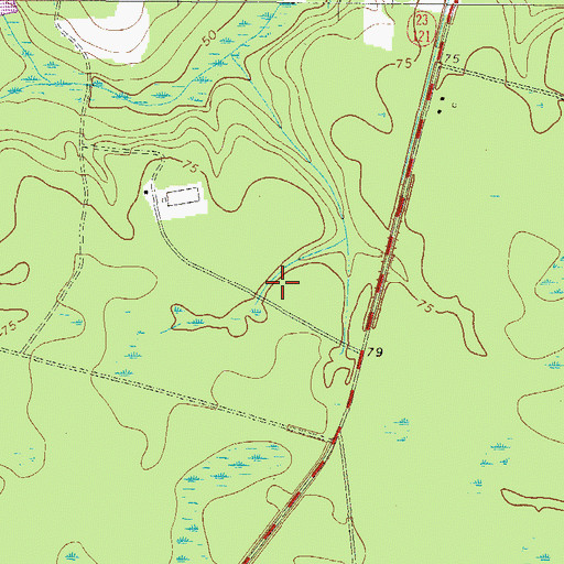 Topographic Map of Chism School (historical), GA