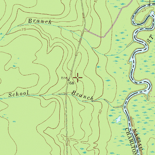 Topographic Map of Stokes School (historical), GA