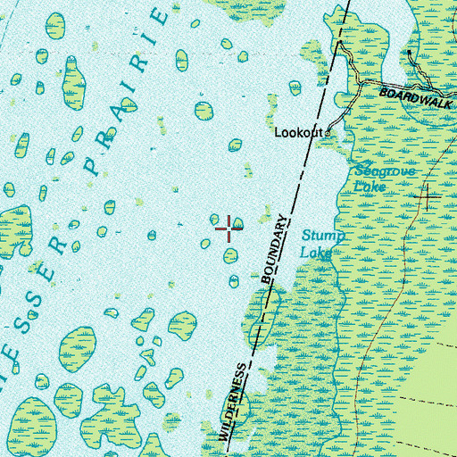 Topographic Map of Burnett Lake, GA