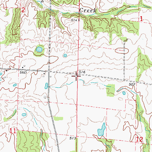 Topographic Map of Jacksonville School, IL