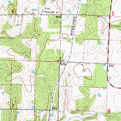 Topographic Map of Barnes School (historical), IL