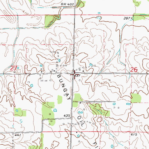 Topographic Map of Beaver Creek Church (historical), IL