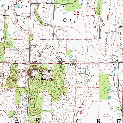 Topographic Map of Bunker Hill School (historical), IL