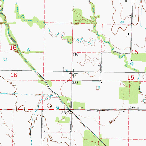 Topographic Map of Center Twigg School (historical), IL