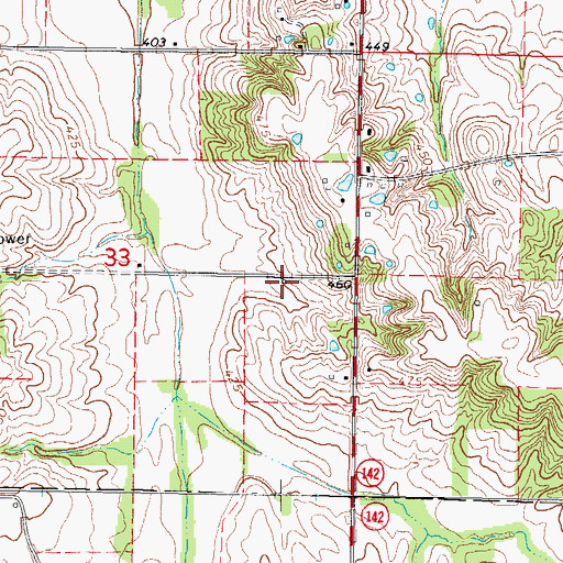 Topographic Map of Elm Grove School (historical), IL