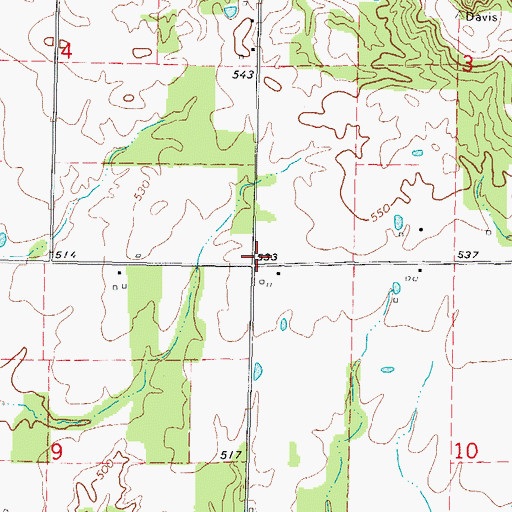 Topographic Map of Fairview School (historical), IL