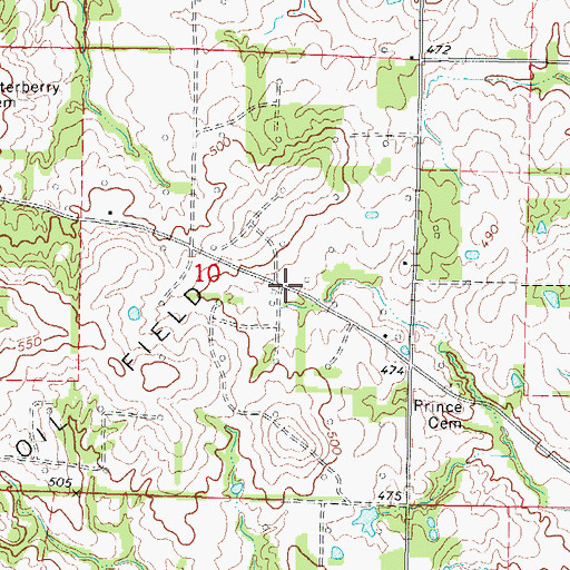 Topographic Map of Logansport School (historical), IL