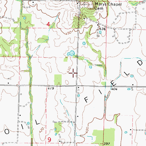 Topographic Map of Marys Chapel School (historical), IL