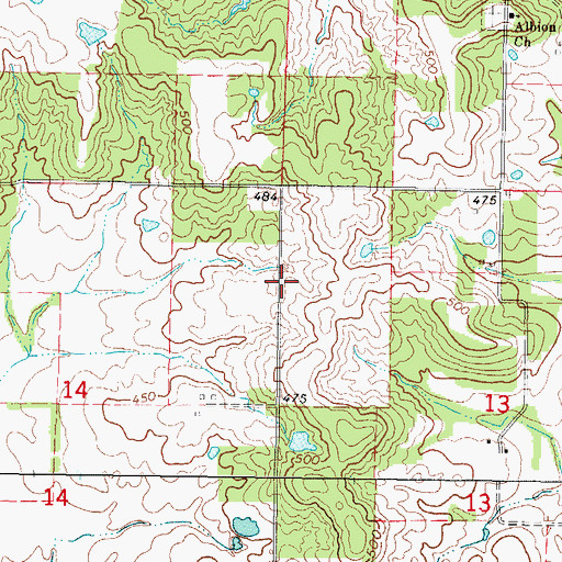 Topographic Map of Pig Ridge School (historical), IL