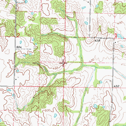 Topographic Map of Walters School (historical), IL