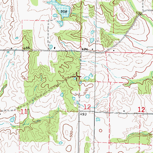 Topographic Map of Weldin School (historical), IL
