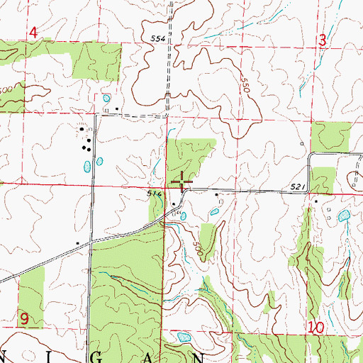 Topographic Map of Yale School (historical), IL