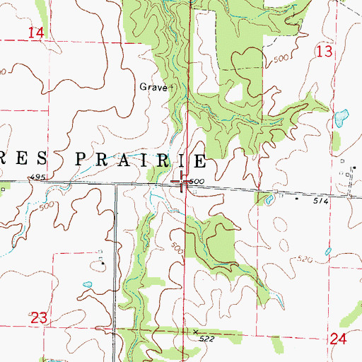 Topographic Map of Bell Point School (historical), IL