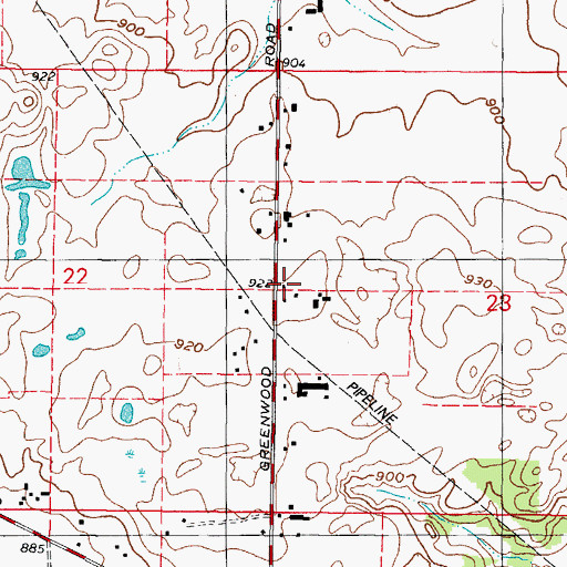 Topographic Map of Charles School (historical), IL