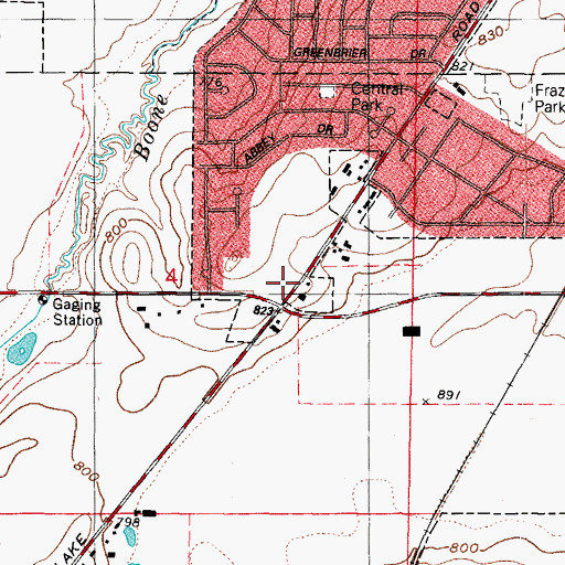 Topographic Map of Clemens School (historical), IL