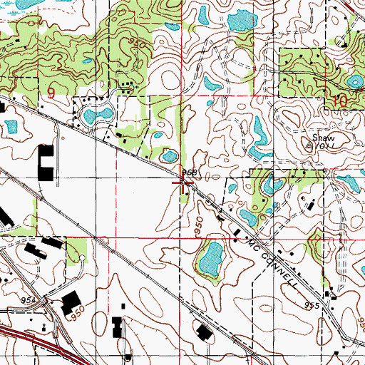 Topographic Map of McConnell School (historical), IL