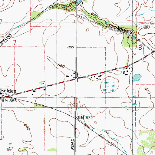 Topographic Map of Montelona School (historical), IL