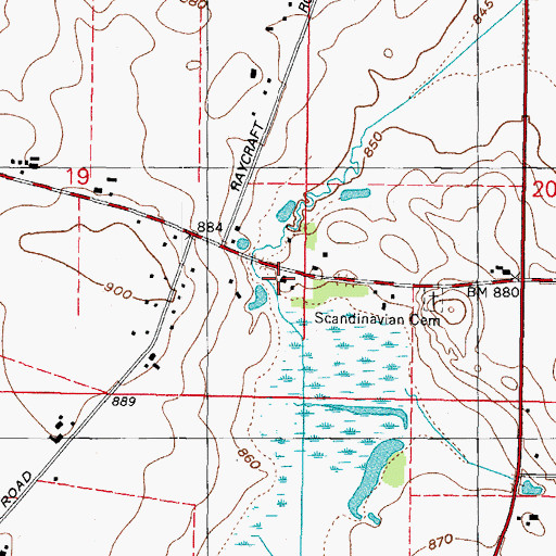 Topographic Map of Silver Spring School (historical), IL
