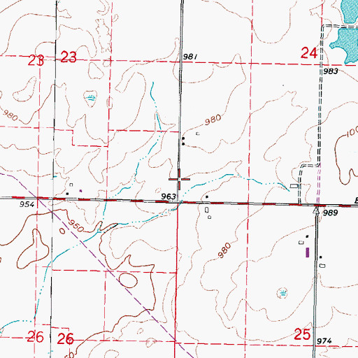 Topographic Map of Teple School (historical), IL