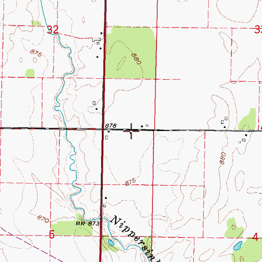 Topographic Map of Thayer School (historical), IL